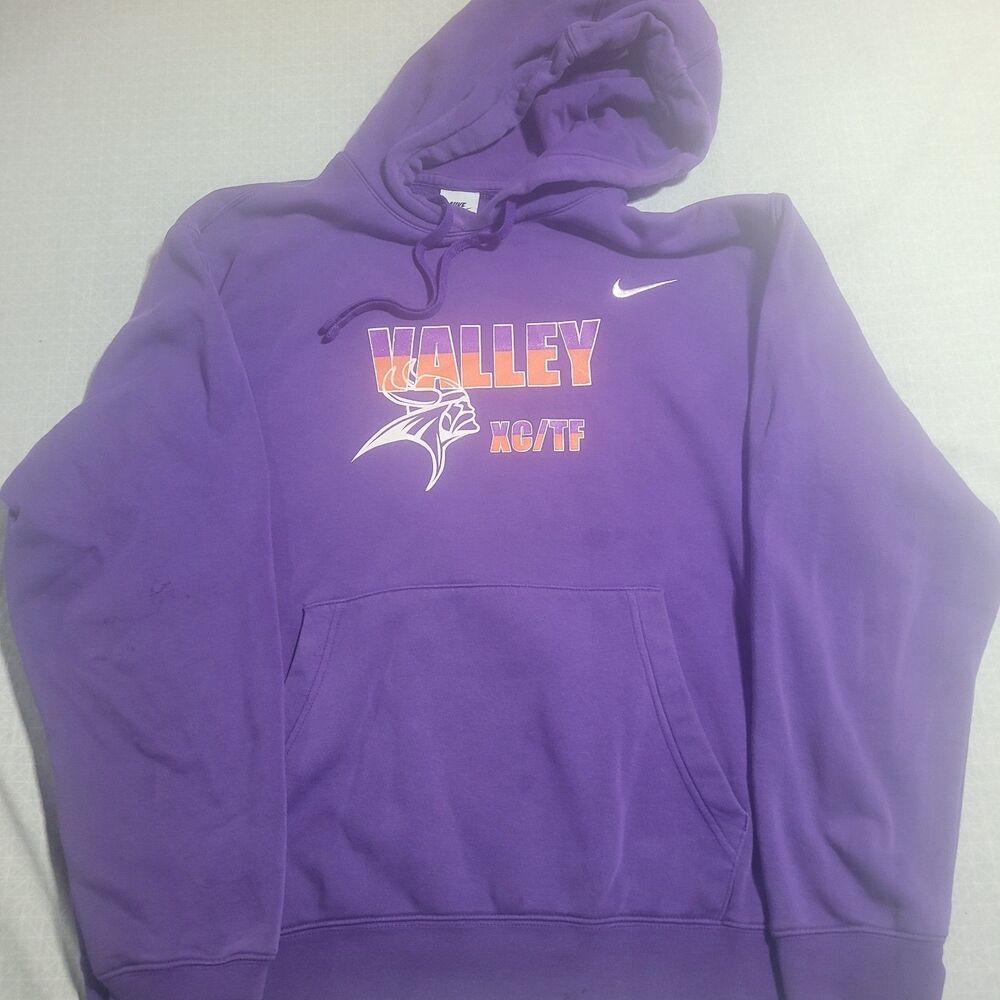 Nike Missouri Valley College Vikings XC/TF Purple Hoodie Pocketed Large